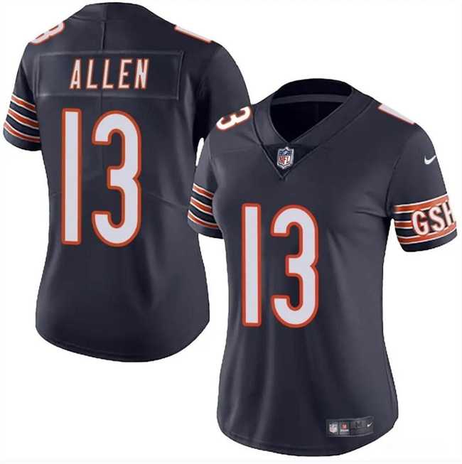 Womens Chicago Bears #13 Keenan Allen Navy 2024 Vapor Stitched Jersey Dzhi